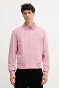 United Colors of Benetton kurtka jeansowa kolor różowy przejściowa 2QHDUN06K