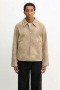 Represent kurtka Shearling Jacket kolor beżowy przejściowa oversize MLM100132
