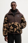 EA7 Emporio Armani kurtka kolor brązowy zimowa oversize AF16373.7M000720