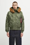 Alpha Industries geacă N-2B Heritage culoarea verde, de iarnă, oversize, 100105