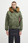 Alpha Industries geacă N-2B Heritage culoarea verde, de iarnă, oversize, 100105