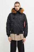 Alpha Industries geacă N-2B Heritage culoarea negru, de iarnă, oversize, 100105