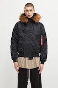 Alpha Industries geacă N-2B Heritage culoarea negru, de iarnă, oversize, 100105