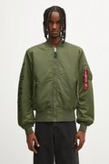 No Problemo kurtka bomber dwustronna No Problemo x Alpha Industries No War MA-1 kolor zielony przejściowa NP7113504