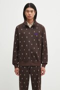 Needles bluza Track Jacket męska kolor brązowy wzorzysta RW312