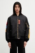 A Bathing Ape kurtka bomber Shark MA-1 kolor czarny przejściowa oversize 001HJL801003M
