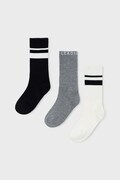 Otroške nogavice Mayoral 3-pack siva barva, 10053