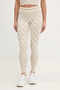 Guess legginsy RHOMBUS damskie kolor beżowy wzorzyste V5BB13 K2000
