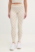 Guess legginsy RHOMBUS damskie kolor beżowy wzorzyste V5BB13 K2000