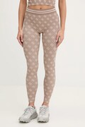 Guess legginsy RHOMBUS damskie kolor beżowy wzorzyste V5BB13 K2000