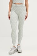 Guess legginsy RHOMBUS damskie kolor zielony wzorzyste V5BB13 K2000
