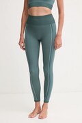 Hummel legginsy do jogi damskie kolor zielony wzorzyste 230429