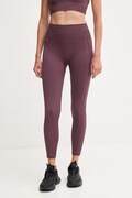Hummel legginsy do jogi damskie kolor bordowy wzorzyste 230429