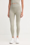 Hummel legginsy treningowe damskie kolor zielony gładkie 231653