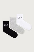 Karl Lagerfeld skarpety damskie z bawełną 3-pack czarne A4W47031