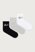 Karl Lagerfeld skarpety damskie z bawełną 3-pack czarne A4W47031