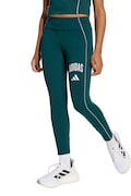 Dětské legíny adidas zelená barva, s potiskem, JW8655