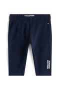 Tommy Hilfiger legginsy niemowlęce kolor granatowy gładkie KN0KN02074