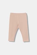 United Colors of Benetton legginsy dziecięce kolor beżowy gładkie 3MT1GF01L