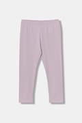 United Colors of Benetton legginsy dziecięce kolor fioletowy gładkie 3MT1GF01L
