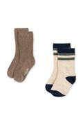 Detské ponožky Konges Sløjd 2 PACK RIB SOCKS 2-pak tmavomodrá farba, KS103647