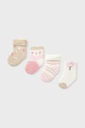 Дитячі шкарпетки Mayoral Newborn 4-pack колір рожевий 9917