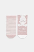Dětské ponožky United Colors of Benetton 2-pack růžová barva, 6AO5A7005