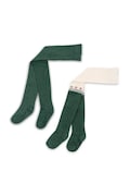 Konges Sløjd rajstopy dziecięce 2 PACK LUREX TIGHTS 2-pack kolor zielony KS104171