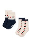 Konges Sløjd skarpetki dziecięce 2 PACK JAQUARD SOCKS 2-pack kolor granatowy KS104173