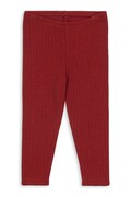 Konges Sløjd legginsy bawełniane dziecięce MINNIE PANTS GOTS kolor czerwony wzorzyste KS104378