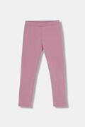 United Colors of Benetton legginsy dziecięce kolor różowy gładkie 3K1CCF03M
