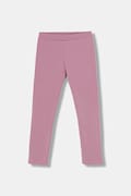 United Colors of Benetton legginsy dziecięce kolor różowy gładkie 3K1CCF03M