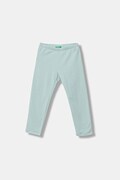 United Colors of Benetton legginsy dziecięce kolor turkusowy gładkie 3K1CGF019