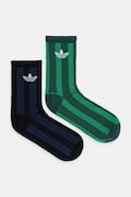 Nogavice adidas Originals Striped 2-pack zelena barva, JW7984