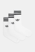 Ponožky adidas Originals 3-Stripes 3-pak biela farba, JV7401