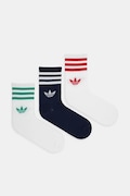 Nogavice adidas Originals 3-Stripes 3-pack bela barva, JV7408