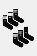 Nogavice adidas Originals 3-Stripes 6-pack črna barva, JV7411