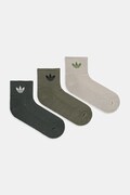 Ponožky adidas Originals 3-pak zelená farba, JV8594