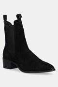 Gant sztyblety zamszowe St Broomly damskie kolor czarny na płaskim obcasie 31553093