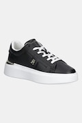 Tommy Hilfiger sneakers din piele TH FASHION COURT SNEAKER culoarea negru, FW0FW08631
