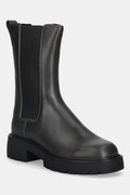 Δερμάτινες μπότες τσέλσι Calvin Klein CHUNKY HIGH CHELSEA χρώμα: πράσινο, YW0YW01909