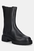 Δερμάτινες μπότες τσέλσι Calvin Klein CHUNKY HIGH CHELSEA χρώμα: μαύρο, YW0YW01909