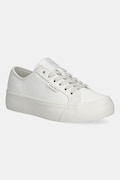 Αθλητικά Calvin Klein VULC FLATF LACE UP LTH CK χρώμα: καφέ, YW0YW01932