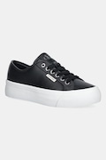 Αθλητικά Calvin Klein VULC FLATF LACE UP LTH CK χρώμα: καφέ, YW0YW01932
