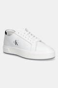 Αθλητικά Calvin Klein BASKET LACE UP LTH ML χρώμα: άσπρο, YW0YW01945