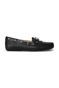 Lauren Ralph Lauren mokasyny skórzane Wylie damskie kolor czarny na płaskim obcasie 802967751001
