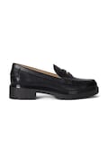 Шкіряні мокасини Lauren Ralph Lauren Marli колір чорний на платформі 802967752001