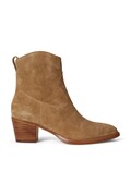 Lauren Ralph Lauren botki zamszowe Harpher damskie kolor brązowy na słupku 802974389001