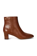 Шкіряні черевики Lauren Ralph Lauren Demi колір коричневий каблук блок 802974503001
