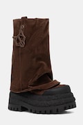 Замшеві чоботи Naked Wolfe Disturb колір коричневий на платформі Disturb Chocolate Suede